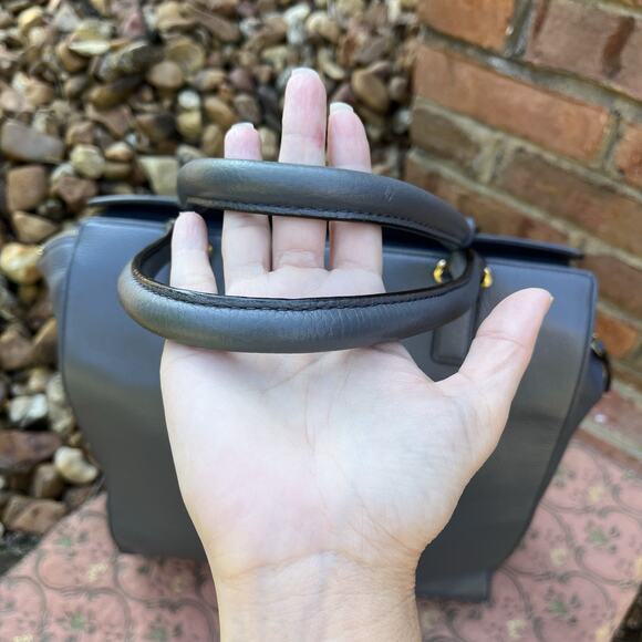 Kate Spade New York Large Gray Baxter Street Fernrose Pebbled Leather Tote Bag - Picture 7 of 16